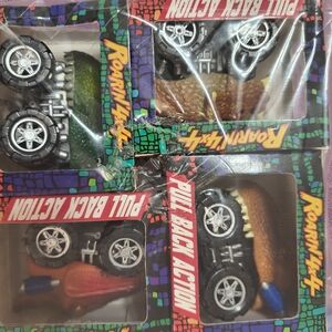 Brother Roaring 4x4 Pull Back Dinosaur Toy - Green and Brown